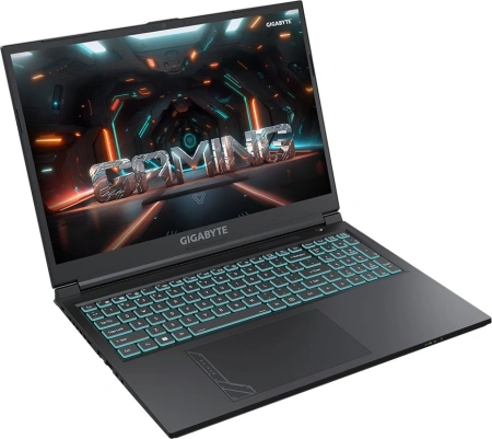 Ноутбук Gigabyte G6 i7 13620H/16Gb/SSD1Tb/RTX4060 8Gb/16"/IPS/FHD+/DOS/black