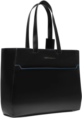 Деловая сумка женская Piquadro Blue Square BD6680B2/N с отделением для ноутбука черный натур.кожа