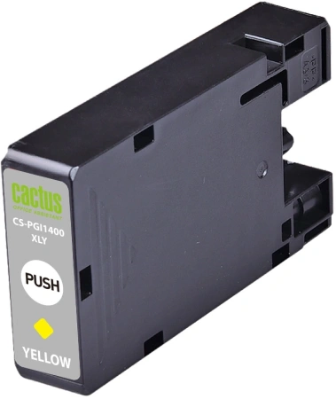 Картридж струйный Cactus CS-PGI1400XLY PGI-1400 желтый (12мл) для Canon MB2050/MB2350/MB2040/MB2340