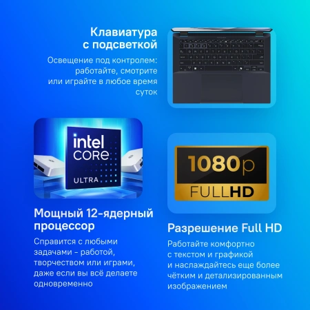 Ноутбук Asus Expertbook B3 B3404CMA-Q50433 Core Ultra 7 155U 16Gb SSD1Tb Intel Graphics 14" IPS WUXGA (1920x1200) noOS black WiFi BT Cam (90NX0711-M00H40)