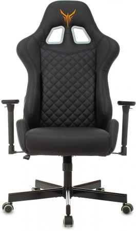 Кресло игровое Knight ARMOR черный ромбик эко.кожа с подголов. крестов. металл