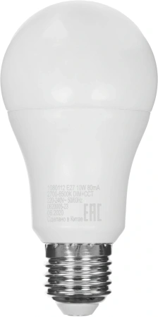 Умная лампа Gauss IoT Smart Home E27 10Вт 1055lm Wi-Fi (упак.:1шт) (1080112)