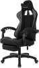 Кресло игровое Zombie Shadow черный/серый с подголов. крестов. пластик подст.для ног пластик черный