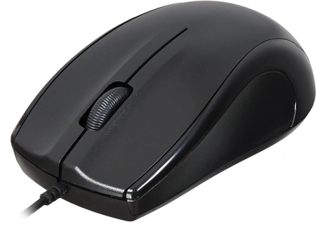 Мышь Оклик 185M черный оптическая (1200dpi) USB (3but)