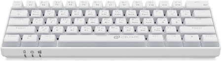 Клавиатура Оклик K763W механическая белый USB беспроводная BT/Radio Multimedia for gamer LED (1920562)