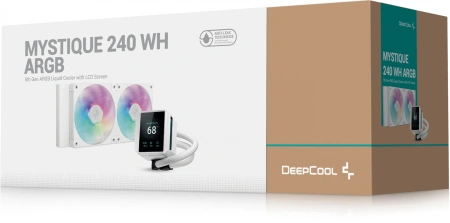 Система водяного охлаждения Deepcool Mystique 240 ARGB Soc-AM5/AM4/1200/1700/1851 белый 4-pin 36.49dB Al 1543gr Ret (R-LX240-WHDSNMCP-G-1)