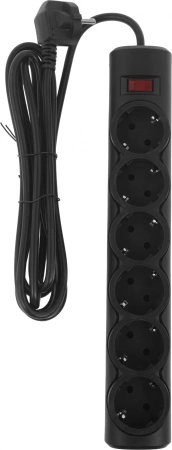Сетевой фильтр Defender DFS 153 3м (6 розеток) черный (коробка)