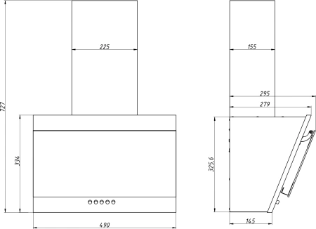 Вытяжка встраиваемая Elikor Коралл 50П-430-КЗД черный/стекло черное управление: кнопочное (1 мотор)