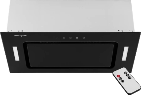 Вытяжка встраиваемая Weissgauff Intense 600 Touch черный/стекло черное управление: сенсорное (1 мотор)