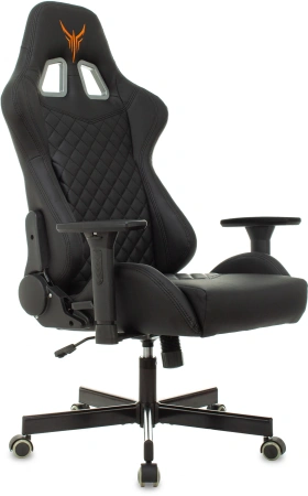 Кресло игровое Knight ARMOR черный ромбик эко.кожа с подголов. крестов. металл