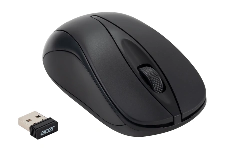 Мышь Acer OMR131 черный оптическая (1000dpi) беспроводная USB для ноутбука (2but)