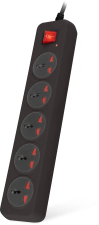 Сетевой фильтр Buro 500UNH-1.8-BG 1.8м (5 розеток) черный/серый (коробка)