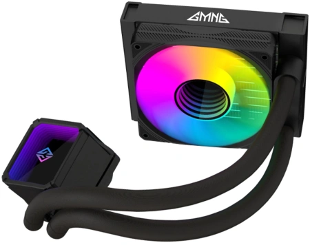 Система водяного охлаждения GMNG GG-LC120ARGB1 ARGB 120x120x25mm Soc-AM5/AM4/1151/1200/2066/1700 черный 4-pin 22-35dB Al+Cu 180W 900gr Ret (GG-LC120ARGB1-BK)