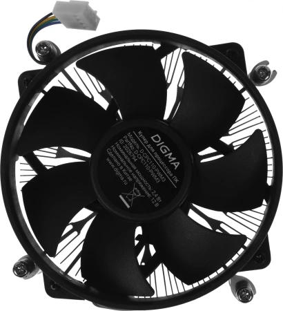 Устройство охлаждения(кулер) Digma D-CPC110-PWM3 92x92x25mm Soc-1200/1150/1151/1155 черный 4-pin 25dB Al+Cu 110W 350gr Ret