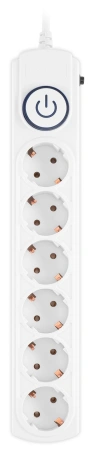 Сетевой фильтр Ippon BK-6-EU-1.8-10-W 1.8м (6 розеток) белый (коробка)