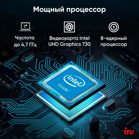 Моноблок IRU 23IM 23.8" Full HD i5 12450H/16Gb/SSD512Gb UHDG 730/W11Pro/черный 1920x1080