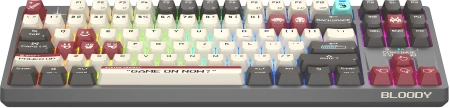 Клавиатура A4Tech Bloody WS87 механическая серый/красный USB беспроводная BT/Radio Multimedia for gamer LED (WS87)