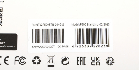 Флеш карта microSDXC 64Gb Class10 Netac NT02P500STN-064G-S P500 w/o adapter