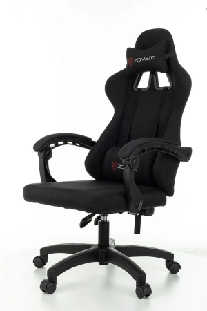 Кресло игровое Zombie Rudger черный с подголов. крестов. пластик