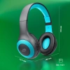 Гарнитура накладные Digma BT-15 черный/голубой беспроводные bluetooth оголовье (BT-15BLB)