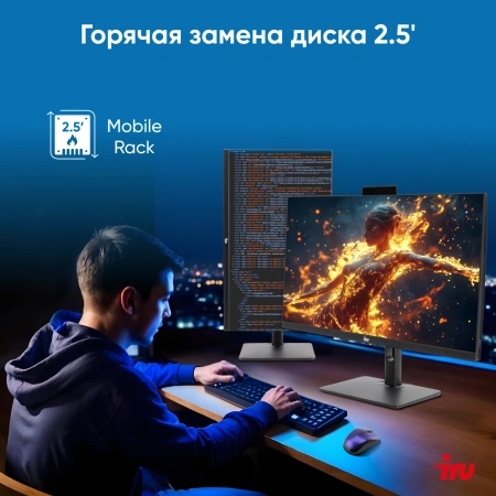 Моноблок IRU 23ID 23.8" Full HD i7 1255U/16Gb/SSD512Gb UHDG 730/W11Pro/черный 1920x1080