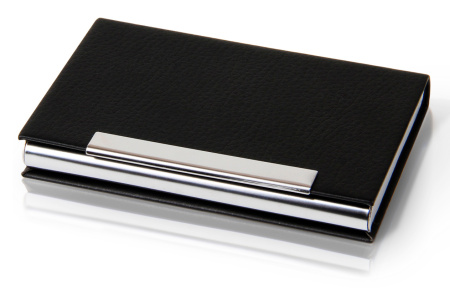 Визитница настольная Deli 7628 кожа искусственная черный
