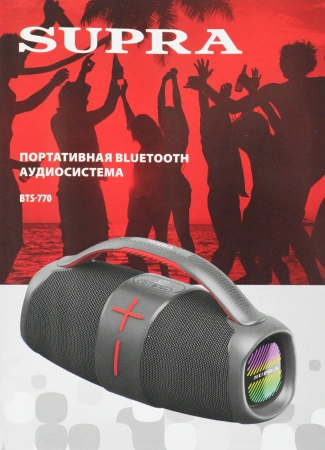 Аудиомагнитола Supra BTS-770 черный 50Вт/MP3/FM(dig)/USB/BT/microSD