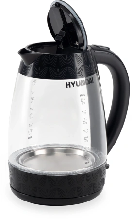 Чайник электрический Hyundai HYK-G4505 2л. 2200Вт черный (корпус: стекло)