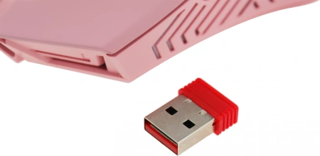 Мышь Defender Pandora GM-502 розовый оптическая 3200dpi silent беспров. USB 6but (52501)