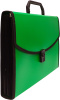 Портфель Бюрократ -BPP13LGRN 13 отдел. A4 с окантовкой пластик 0.7мм зеленый