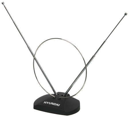 Антенна телевизионная Hyundai H-TAI120 7дБ пассивная черный каб.:1.35м