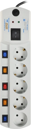 Сетевой фильтр Most EHV 5м (5 розеток) белый (коробка)