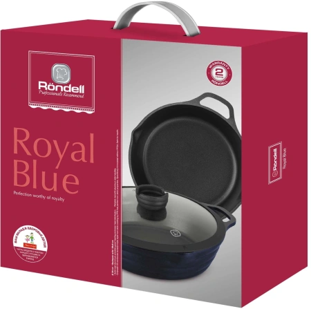 Сотейник Rondell Royal Blue RDA-1547 d=28см (с крышкой) синий