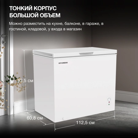 Морозильный ларь Hyundai CH35081 белый 130Вт