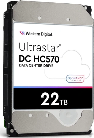 Жесткий диск WD SATA-III 22TB WUH722222ALE6L4 Ultrastar DC HC550 (7200rpm) 512Mb 3.5"