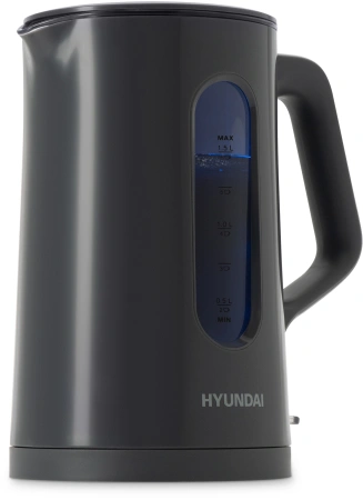 Чайник Hyundai HYK-G4508 1.5л. 1700Вт серый/прозрачный (стекло)