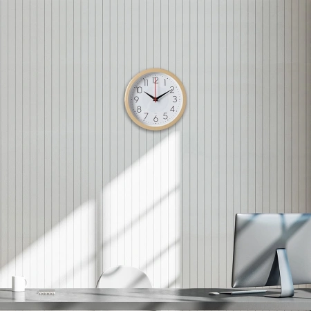 Часы настенные аналоговые Бюрократ WALLC-R83P D22см белый/бежевый (WALLC-R83P22/IVORY)