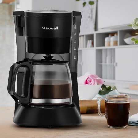Кофеварка капельная Maxwell MW-1650 600Вт черный
