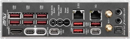 Материнская плата MSI MPG X870E CARBON WIFI SocketAM5 AMD X870 4xDDR5 ATX AC`97 8ch(7.1) 5Gigabit + 2.5Gigabit Ethernet RAID+HDMI