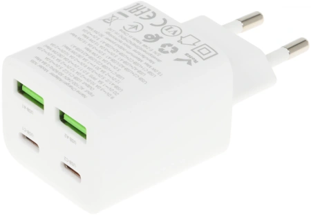 Сетевое зар./устр. Hoco N56 Fundador 30W 3A (PD) 2xUSB/USB type-C универсальное белый (32508)