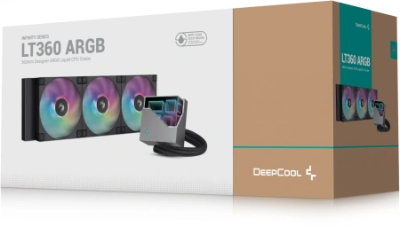 Система водяного охлаждения Deepcool LT360 ARGB Soc-AM5/AM4/1200/1700/1851 черный 4-pin 38.71dB Al 300W 1856gr Ret (R-LT360-BKAMNC-G-1)
