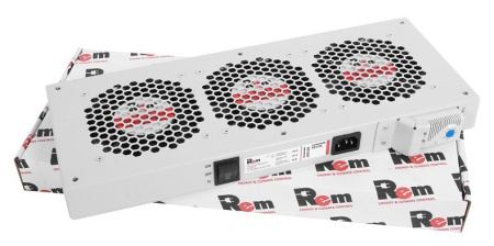 Модуль вентиляторный Rem (R-FAN-3T) 3 вент. с термостатом серый (упак.:1шт)