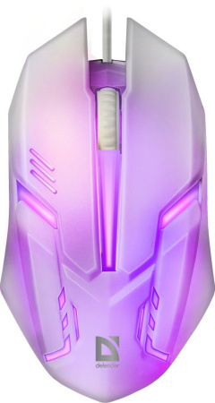Мышь Defender Cyber MB-560L белый оптическая 1600dpi USB для ноутбука 2but (52561)