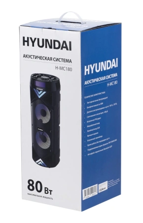 Минисистема Hyundai H-MC180 черный 80Вт FM USB BT SD/MMC