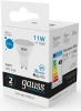 Лампа светодиодная Gauss Elementary 13631 11Вт цок.:GU10 софит 180B 6500K св.свеч.бел.хол. MR16 (упак.:1шт)