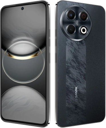 Смартфон Tecno Spark 30 Pro 128Gb 8Gb черный моноблок 3G 4G 2Sim 6.78" 1080x2436 Android 14 108Mpix 802.11 a/b/g/n/ac NFC GPS GSM900/1800 TouchSc Protect FM microSD max1024Gb