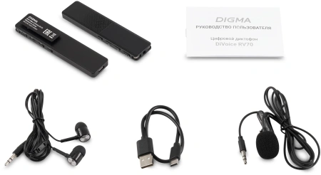 Диктофон Цифровой Digma DiVoice RV70 черный