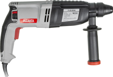 Перфоратор Ресанта П-28-800К патрон:SDS-plus уд.:3.4Дж 800Вт (кейс в комплекте)