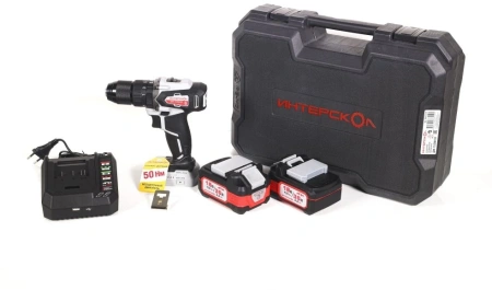 Дрель-шуруповерт Интерскол ДАУ-13/36В 50 аккум. патрон:быстрозажимной (кейс в комплекте) (850.2.2.70)