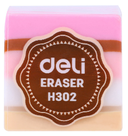 Ластик Deli EH302 прямоугольный 35x35x35мм ассорти индивидуальная картонная упаковка